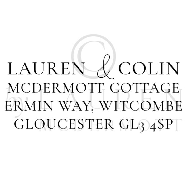Laurens Custom Address